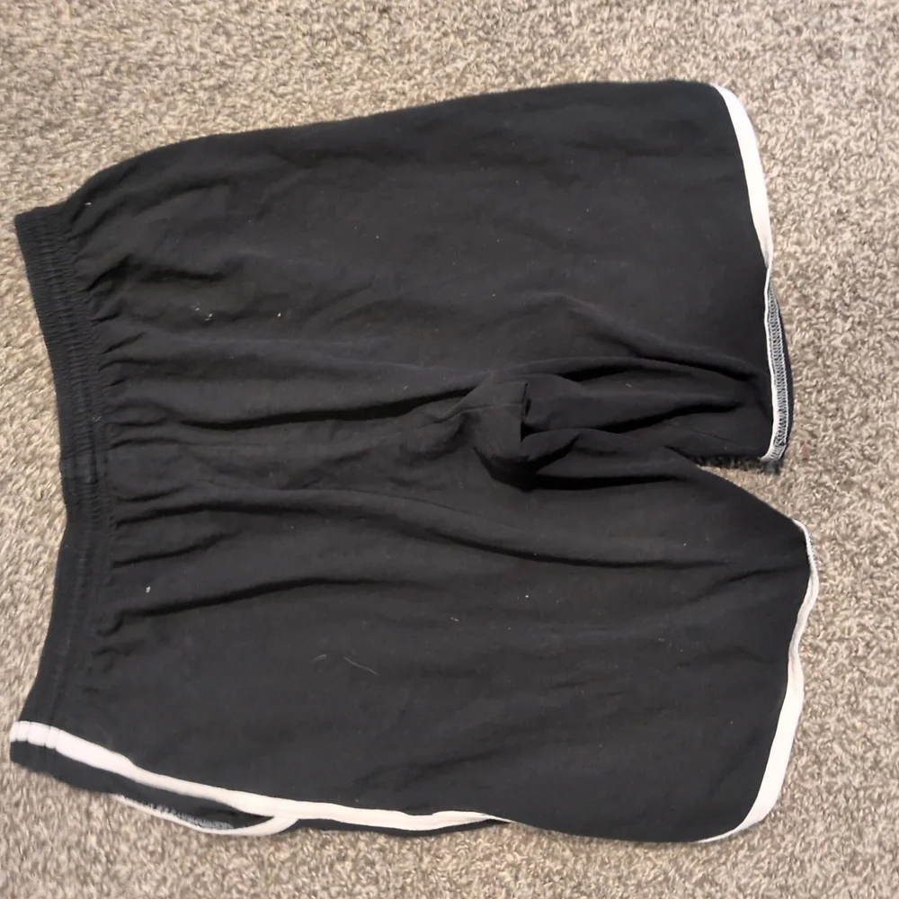 Vintage Pistol Pete Men's Black Athletic Shorts‎ with White Trim Size Large